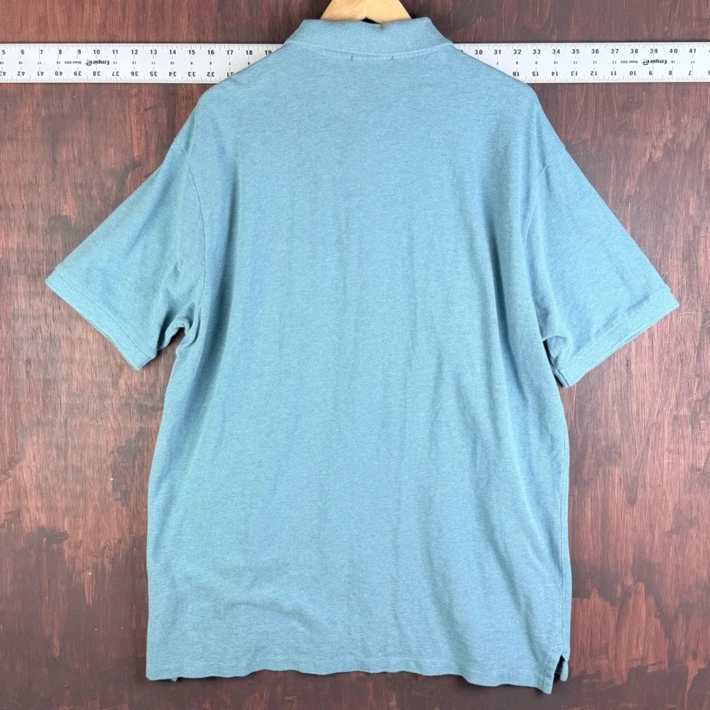 Polo Ralph Lauren Heather Blue Short Sleeve Cotton Polo Shirt Pony Logo Mens XLT